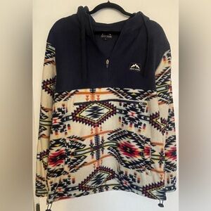 Massive Outdoor Multicolor Patterned Fleece Pullover
